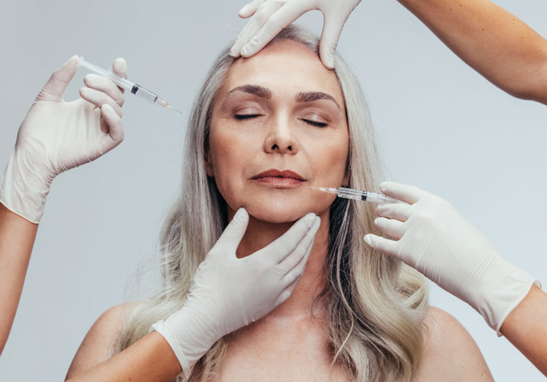 woman getting injections